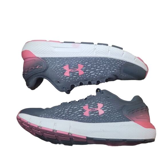 Under Armour Womens Charged Rogue 2 Gray/Pink Running Sneakers  11 (3022602‑106) - Picture 5 of 9